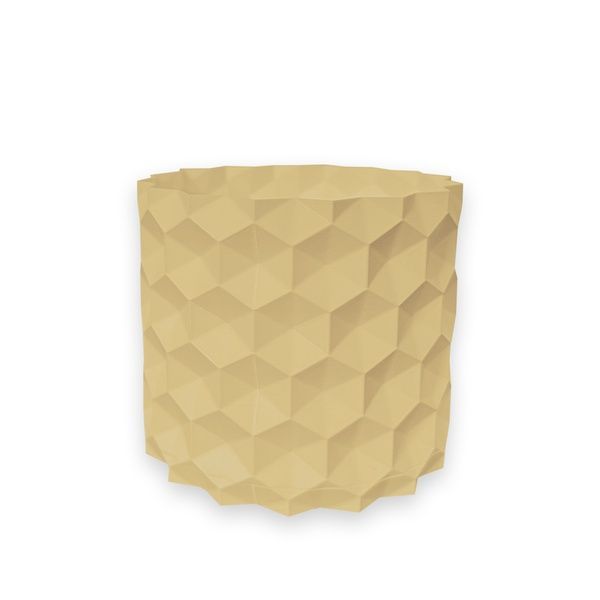 Ghiveci de flori 3d, Geonix , rotund 11 x 10 cm, Culoare Bej 3dv0738 foto