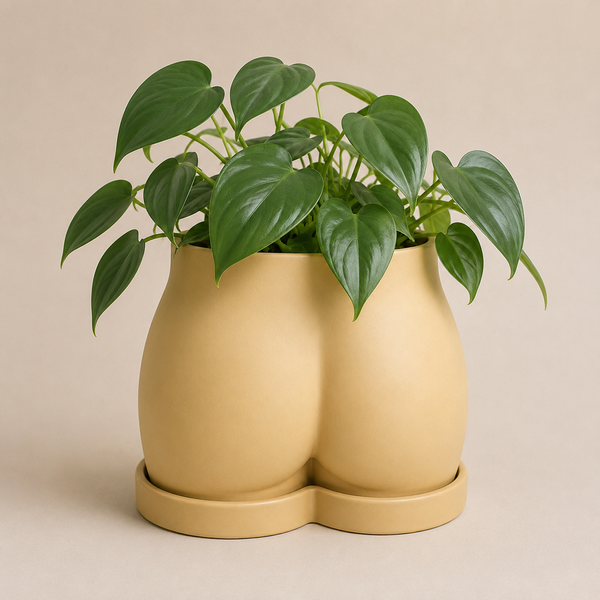 Ghiveci &ndash; vază de flori 3D &bdquo;Aura&rdquo; bej &ndash; siluetă feminină 205 &times; 140 mm 3dv1100 foto