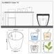 Ghiveci inteligent Lechuza Classico Color 70 rotund 145 l 70 x 65 cm (13424), Culoare Gri 13424 foto 2