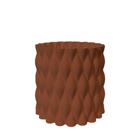 Ghiveci de flori 3d, Twist Flow , rotund 16.5 x 15.5 cm, Culoare Maro 3dv0540 foto