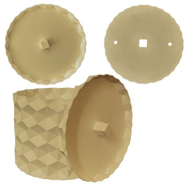 Ghiveci de flori 3d, Geonix , rotund 13 x 12 cm, Culoare Bej 3dv0740 foto