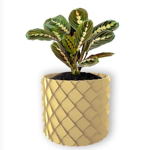 Ghiveci de flori 3d, Volcanic Dragon , rotund 12 x 11 cm, Culoare Bej 3dv0641 foto