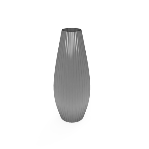 Vaza 3d Orionis Premium rotund 10 x 23 cm, Culoare Gri 3dv0007 foto