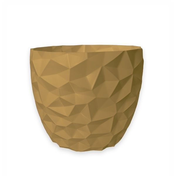 Ghiveci de flori 3d, Dunora , rotund 13 x 12 cm, Culoare Bej 3dv0691 foto