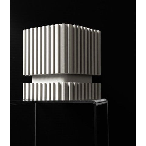 Ghiveci de flori 3d Tower rotund 15 x 16.5 cm, Culoare Alb 3dv0365 foto