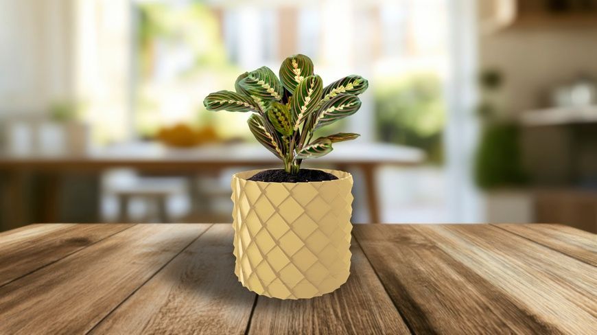 Ghiveci de flori 3d, Volcanic Dragon , rotund 13 x 12 cm, Culoare Bej 3dv0642 foto
