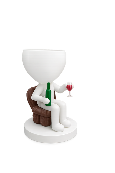 Ghiveci de flori 3D WineBuddy Lounge, alb, 140 &times; 235 mm 3dv1004 foto