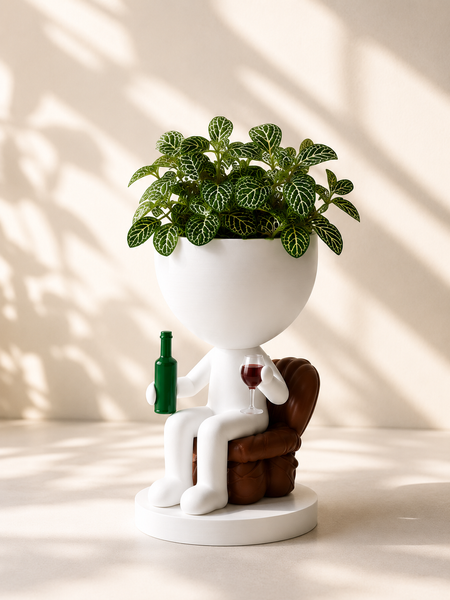 Ghiveci de flori 3D WineBuddy Lounge, alb, 140 &times; 235 mm 3dv1004 foto