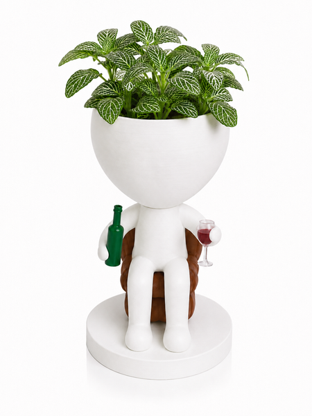 Ghiveci de flori 3D WineBuddy Lounge, alb, 140 &times; 235 mm 3dv1004 foto