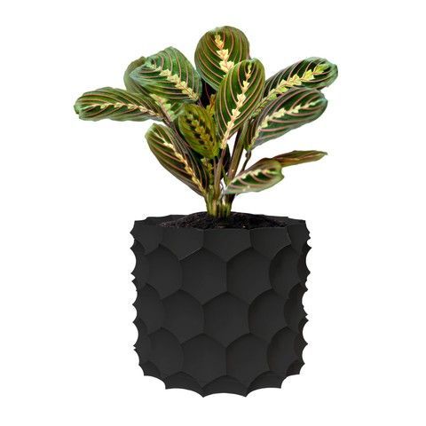 Ghiveci de flori 3d, Razorix , rotund 11 x 10 cm, Culoare Antracit 3dv0843 foto