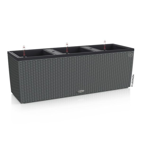 Ghiveci inteligent Lechuza Balconera 30 TRIO Cabană dreptunghiulară 14 x 3 l 32 x 100 x 35 cm, culoare Mocha 15005 foto
