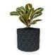 Ghiveci de flori 3d, Trigrix , rotund 13 x 12 cm, Culoare Antracit 3dv0894 foto 1