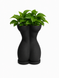 Ghiveci &ndash; vază de flori 3D &bdquo;Selene&rdquo; negru &ndash; siluetă feminină 175 &times; 250 mm 3dv1111 foto 6