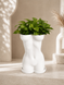 Ghiveci &ndash; vază de flori 3D &bdquo;Selene&rdquo; alb &ndash; siluetă feminină 105 &times; 145 mm 3dv1061 foto 3