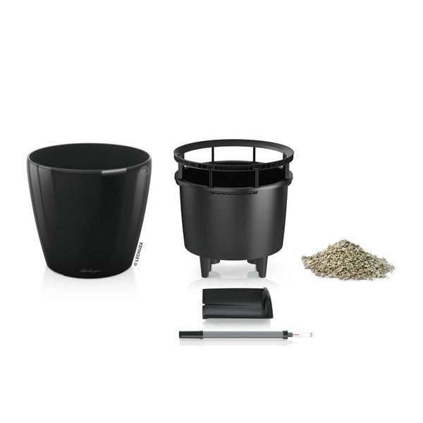 Ghiveci inteligent Lechuza Classico Premium LS 28 rotund 7 l 29 x 26 cm, Culoare Negru 16049 foto
