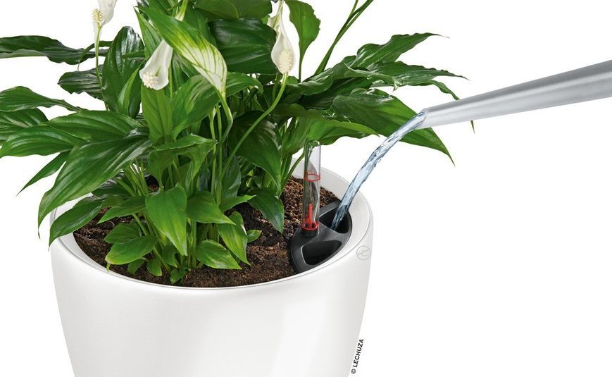Ghiveci inteligent Lechuza Classico Premium LS 28 rotund 7 l 29 x 26 cm, Culoare Negru 16049 foto