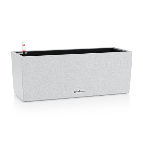 Ghiveci inteligent Lechuza Balconera Stone 50 dreptunghiular 8 l 19 x 50 x 19 cm, Culoare Quartz alb 15657 foto