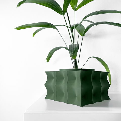 Ghiveci de flori 3d Bloomex patrat 175 x 13 cm, Culoare Verde 3dv0452 foto