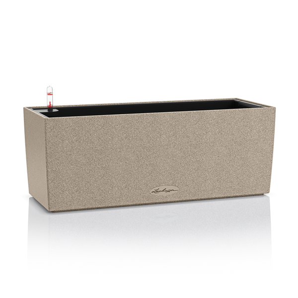 Ghiveci inteligent Lechuza Balconera Stone 50 dreptunghiular 8 l 19 x 50 x 19 cm, Culoare Quartz alb 15657 foto