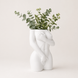 Ghiveci &ndash; vază de flori 3D &bdquo;Eva&rdquo; alb &ndash; siluetă feminină 120 &times; 175 mm 3dv1012 foto 1