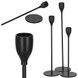 Set 3 suporturi de lumanare din metal, 23, 28 si 33cm, negru HA-7266 foto 12