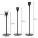 Set 3 suporturi de lumanare din metal, 23, 28 si 33cm, negru HA-7266 foto 13