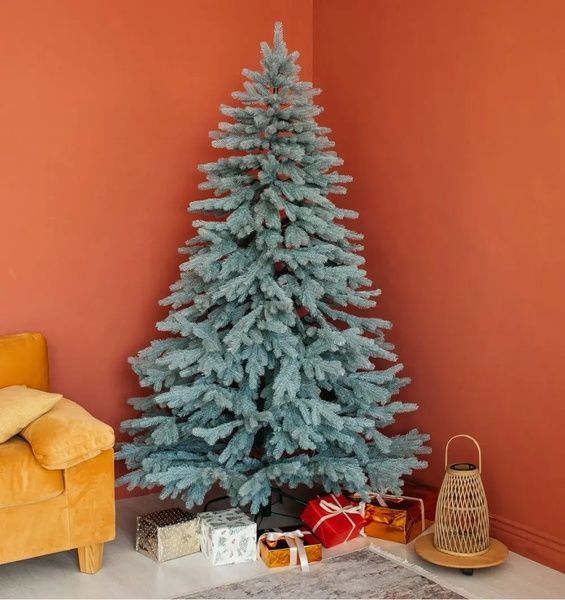 Brad artificial premium ELIT BLUE, ace 3D, PE, 230 cm, cu suport metalic, Аlbastru TSV1266 foto