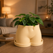 Ghiveci &ndash; vază de flori 3D &bdquo;Aura&rdquo; bej &ndash; siluetă feminină 230 &times; 155 mm 3dv1113 foto 4