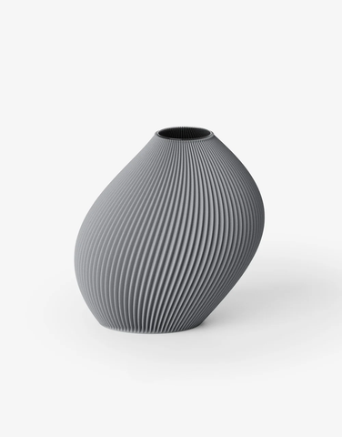 Vaza 3d Ciris Premium rotund 21 x 22 cm, Culoare Gri 3dv0019 foto