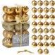 Set globuri de Craciun, 30 bucati, 3 modele, 3cm, auriu CA-0013 foto 7