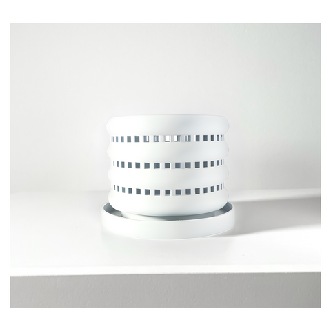 Ghiveci de flori 3d Orchid Lume Premium rotund 13.5 x 10.5 cm, Culoare Alb 3dv0228 foto