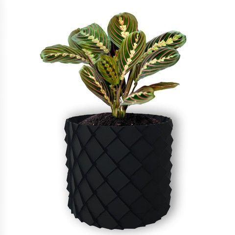 Ghiveci de flori 3d, Volcanic Dragon , rotund 18 x 16.5 cm, Culoare Antracit 3dv0604 foto