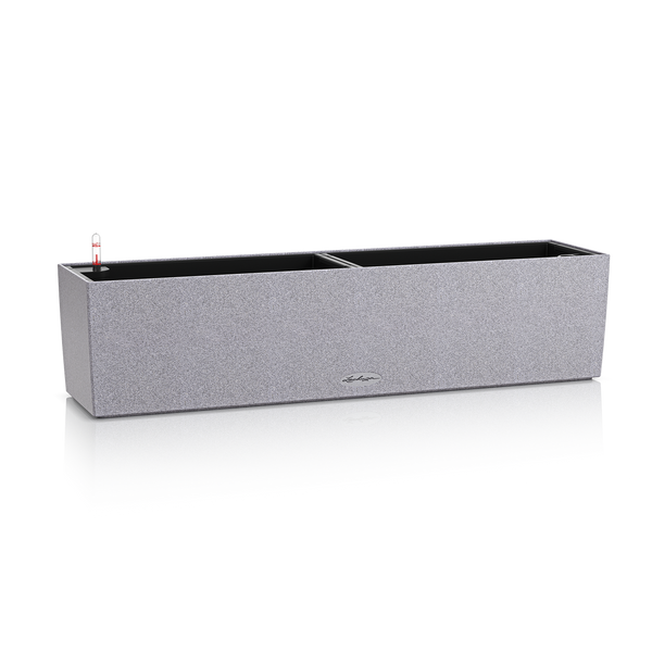 Ghiveci inteligent Lechuza Balconera Stone 80 dreptunghiular 12 l 19 x 79 x 19 cm, Culoare Quartz alb 15667 foto